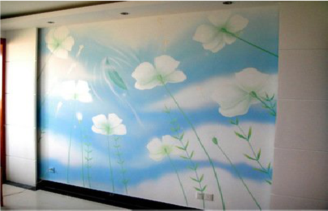 金川画墙绘怎么画好白云的蓬松感？