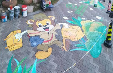 金川夏季画地面彩绘会遇到的问题