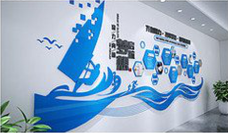 金川海浪主题文化墙如何设计？