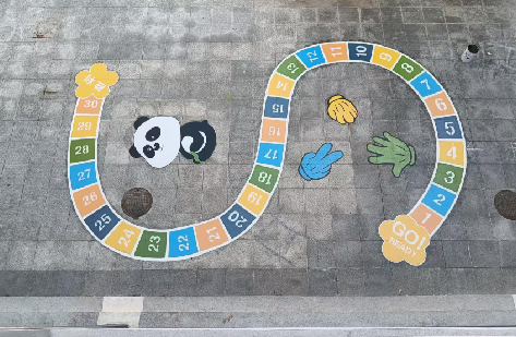 金川地面游戏彩绘