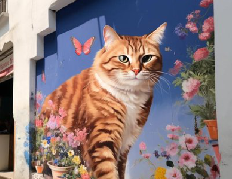 金川自己绘制有个性的手绘墙