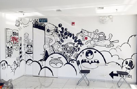 金川手绘墙并非传统涂鸦。